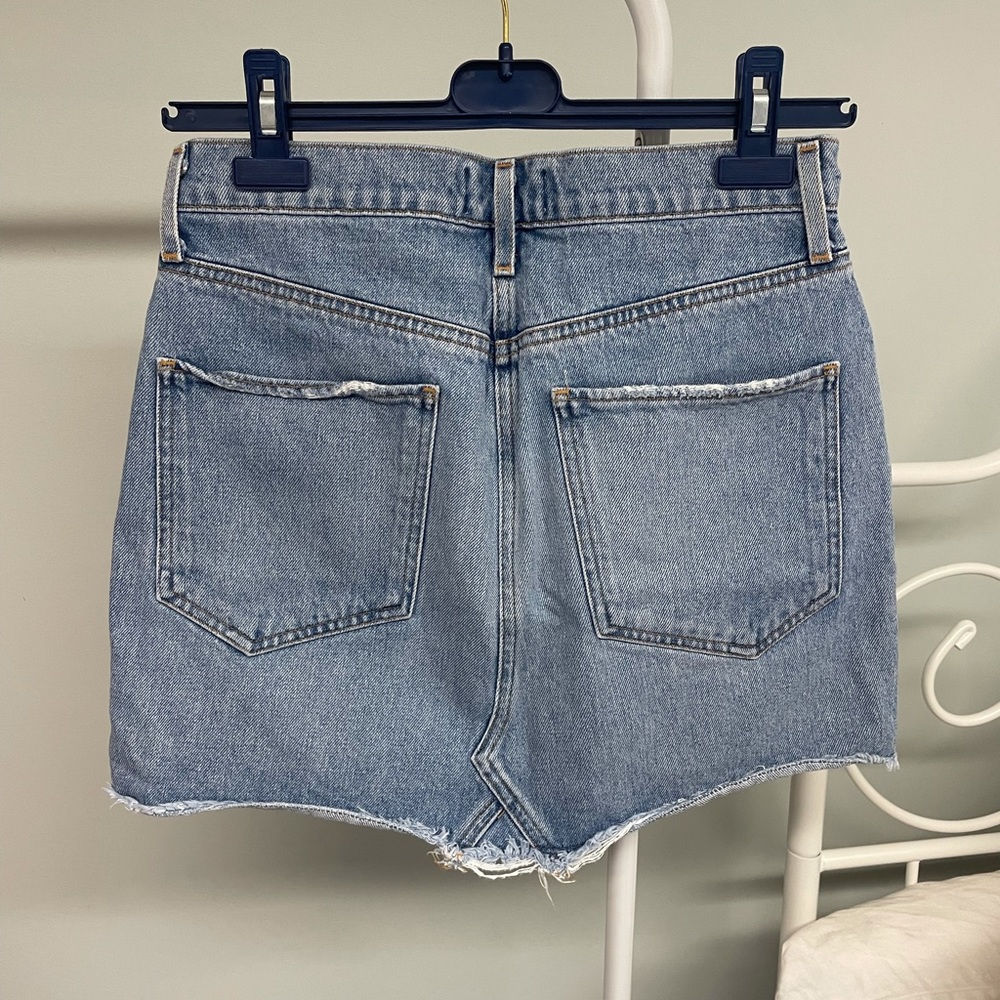 SOLD AGOLDE High Rise Denim Mini Skirt - Picture 4 of 7
